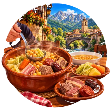 Il «cocido lebaniego» a mezzogiorno