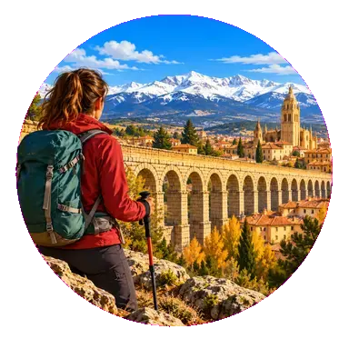 La sierra innevata dietro