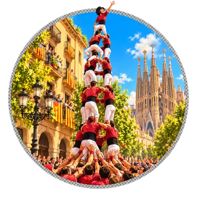 I «castellers» in piazza