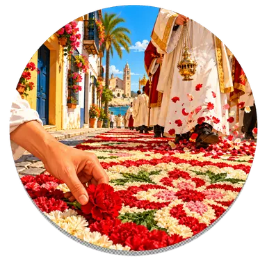 Le «Corpus» di fiori per terra