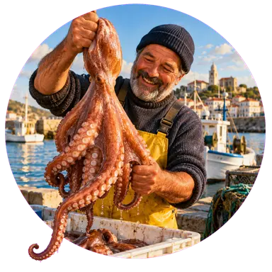 Il polpo si compra al porto