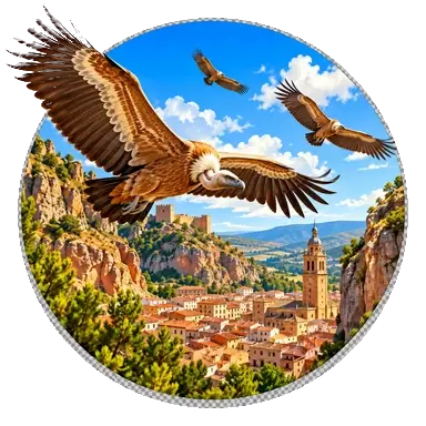 I «buitres leonados» sopra il paese