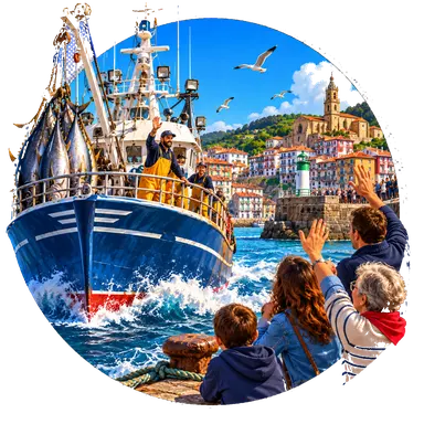 La flotta del «bonito» in alto mare