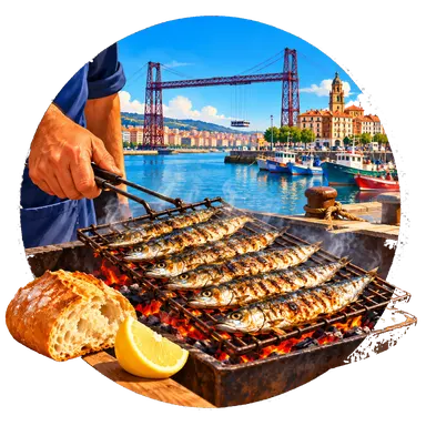 Le «sardinas» alla griglia sul molo