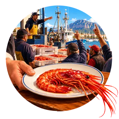 La «gamba roja» all'asta